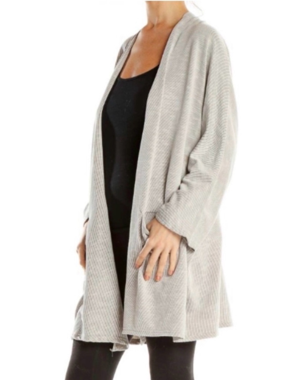 NWT DONNI Anthropologie Striped Open-Front Cardigan